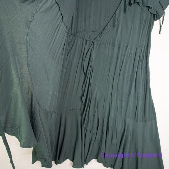 New! City Chic Fiesta Fun Maxi Dress in olive jungle green, plus size 16 - Picture 8 of 16